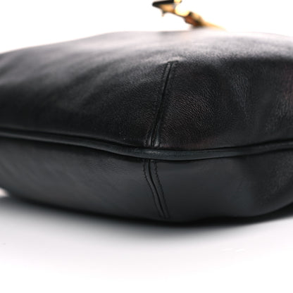 Saint Laurent Calfskin Monogram Hobo Black 8 of 12