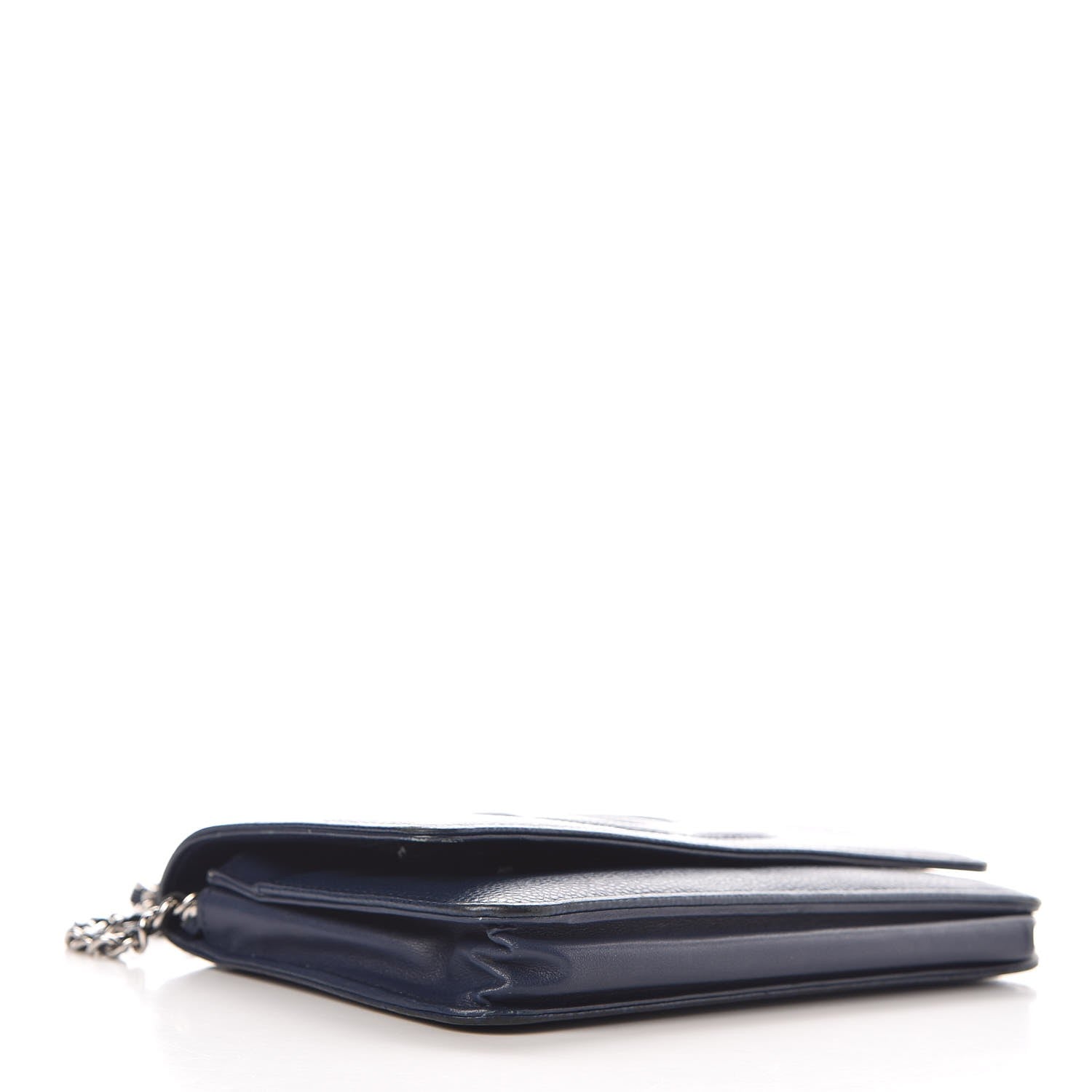 Chanel Caviar Timeless CC Wallet On Chain WOC Dark Blue 4 of 17