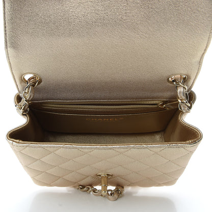 Chanel Metallic Lambskin Quilted Mini Square Flap Gold 7 of 9