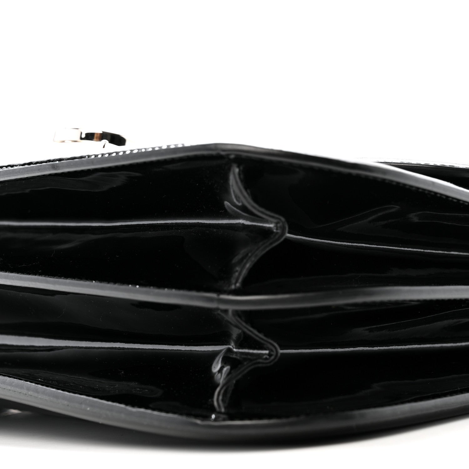 Salvatore Ferragamo Patent Jody Shoulder Bag Black 10 of 12