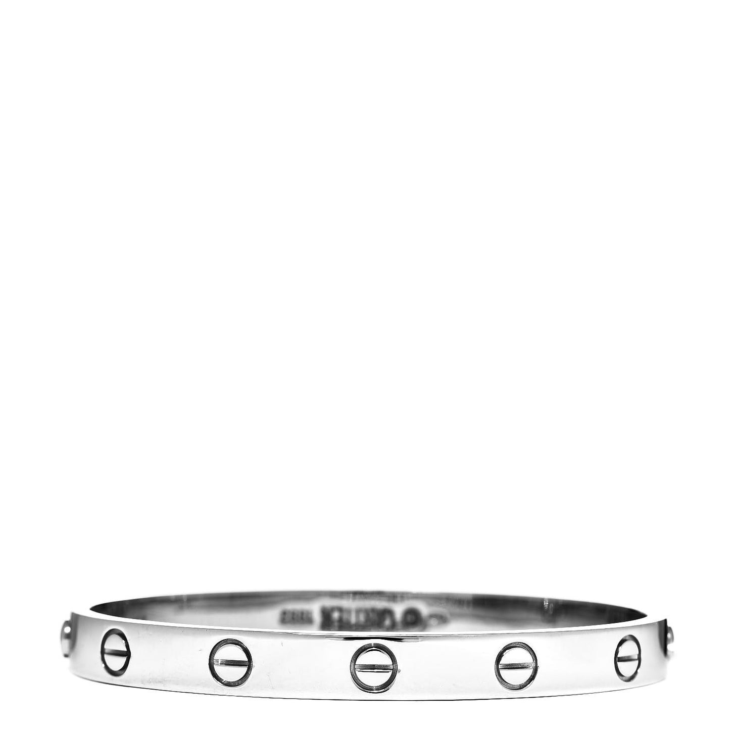 18K White Gold LOVE Bracelet 16