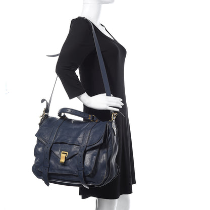 Proenza Schouler Lambskin PS1 Extra Large Satchel Indigo 2 of 19