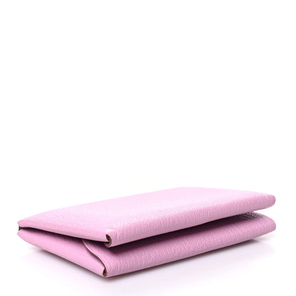 Hermes Chevre Mysore Calvi Duo Card Case Mauve Sylvestre 4 of 10