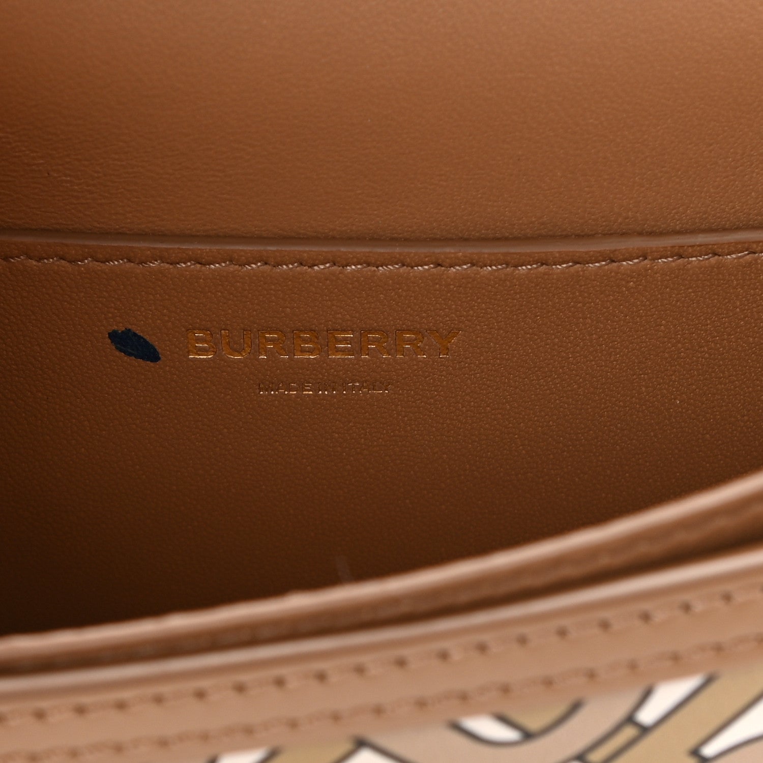 Burberry Calfskin Monogram Mini TB Bag Beige 6 of 7