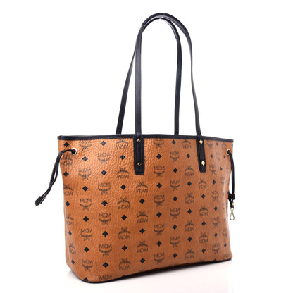 MCM Visetos Medium Project Reversible Shopper Tote Cognac 5 of 11