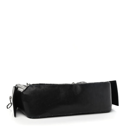Chanel Lambskin Vertical Quilted Mademoiselle Small Camera Case Black 4 of 13