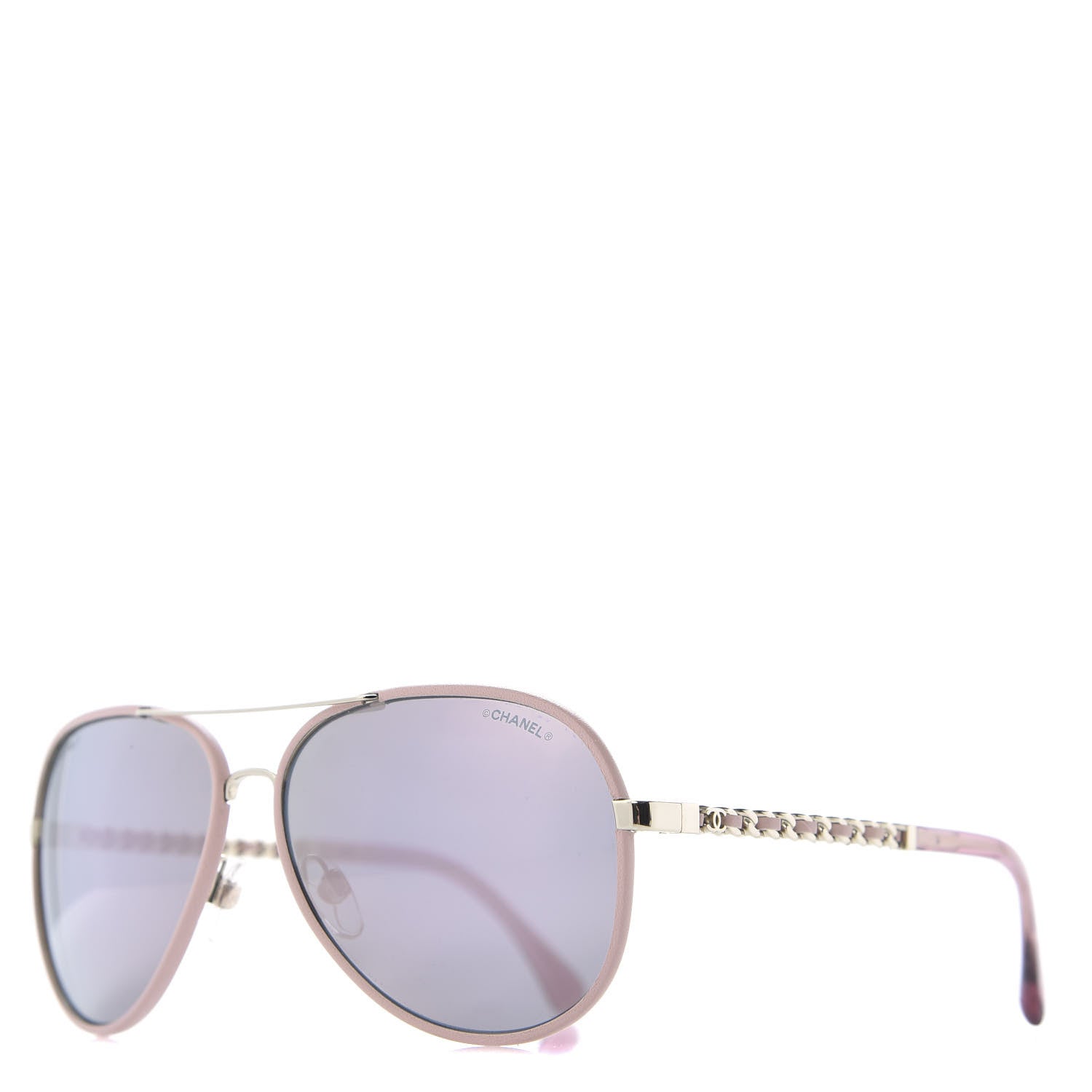 Chanel Lambskin Aviator Chain Sunglasses 4194-Q Pink 1 of 8