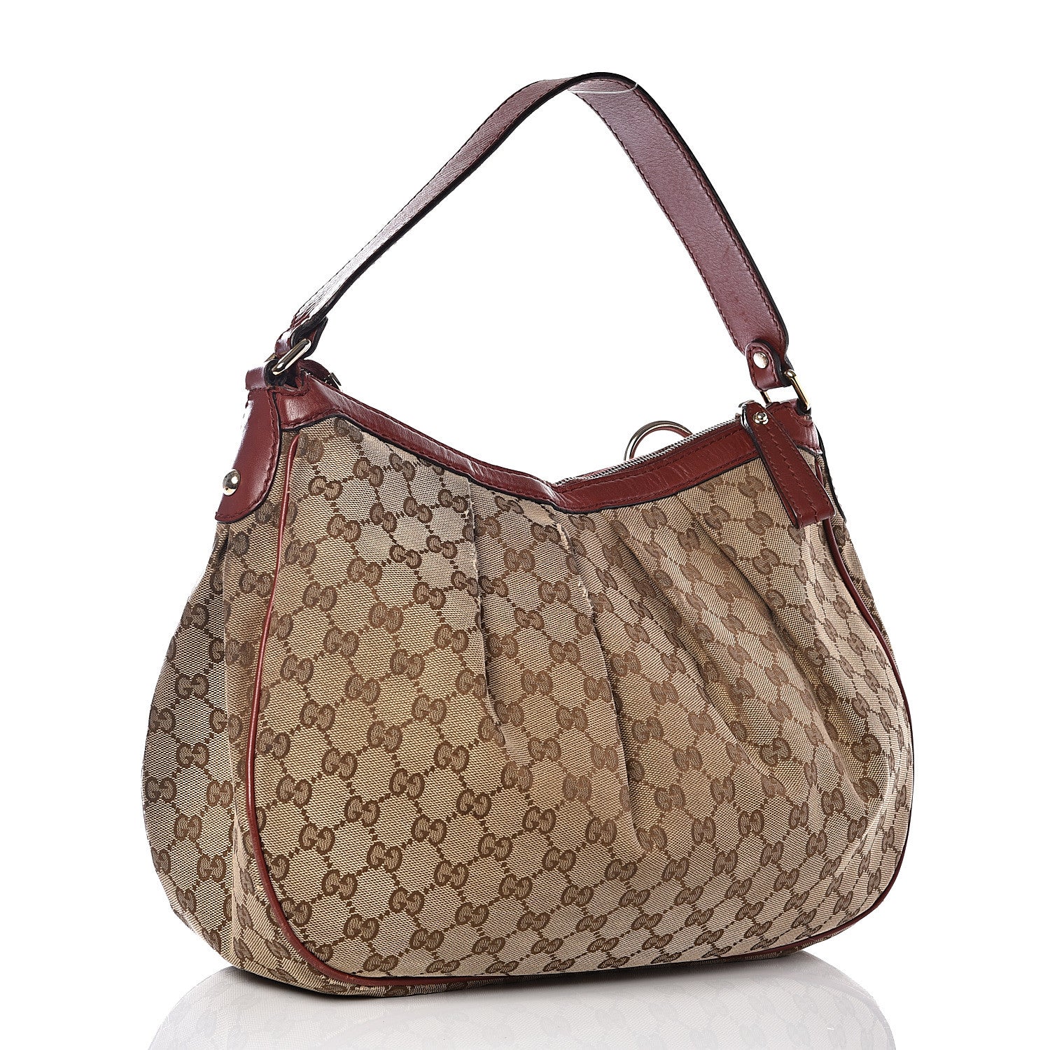 Gucci Monogram Medium Sukey Hobo Brown 2 of 17