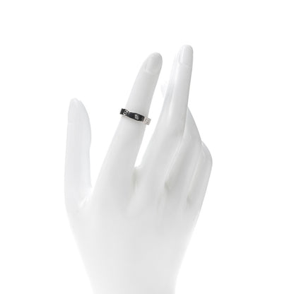 Cartier 18K White Gold Diamond 4mm LOVE Wedding Band Ring 49 4.75 2 of 4