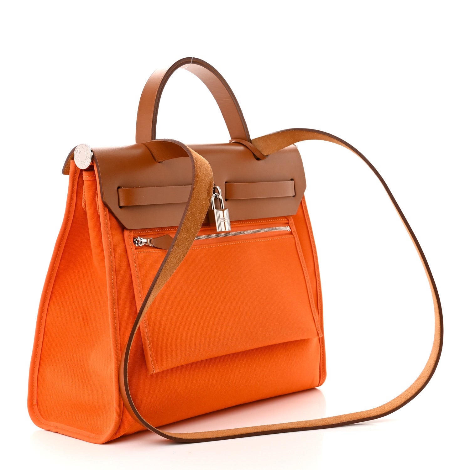 Hermes Toile Vache Hunter Herbag Zip 31 PM Orange 4 of 13