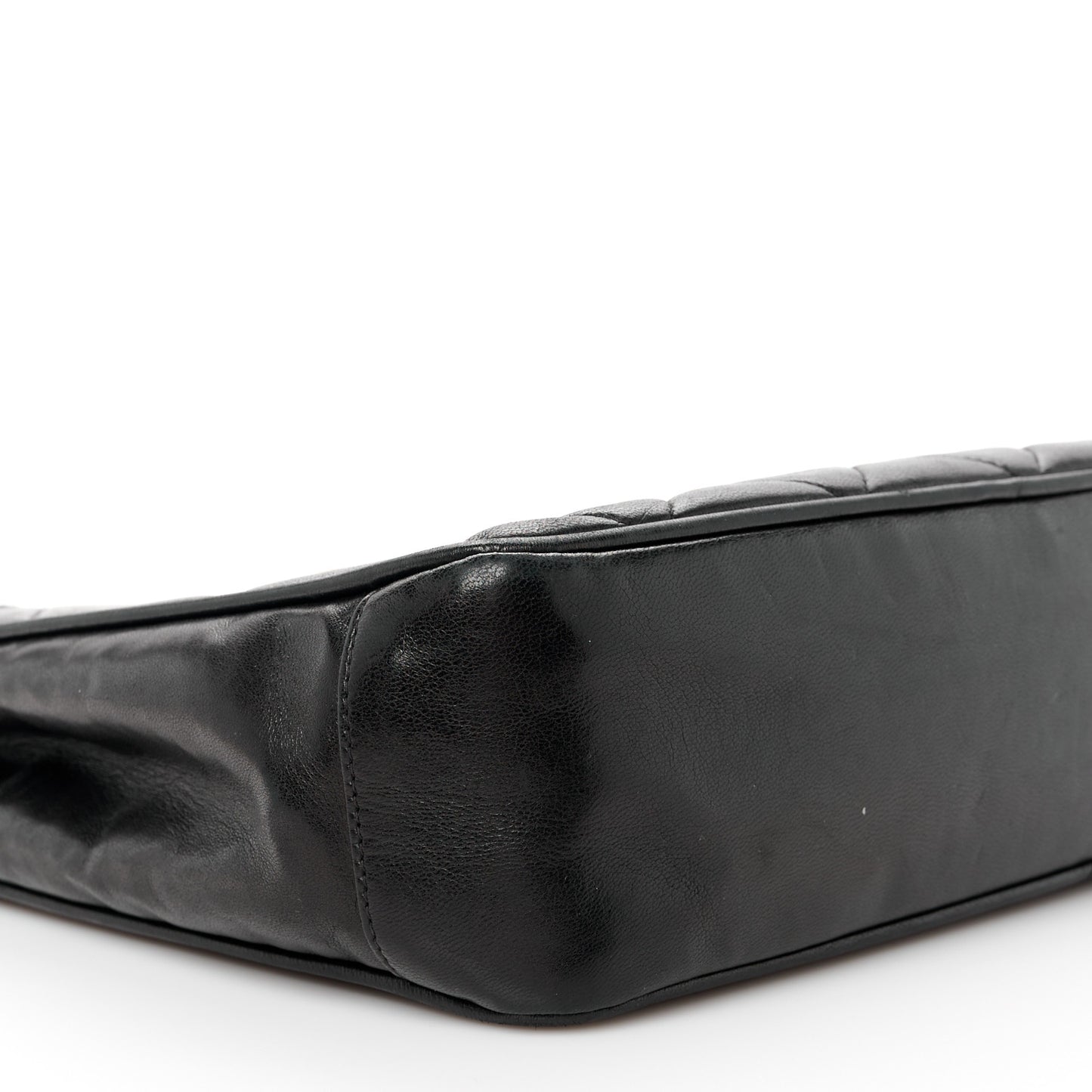 Lambskin Quilted CC Shoulder Bag Black