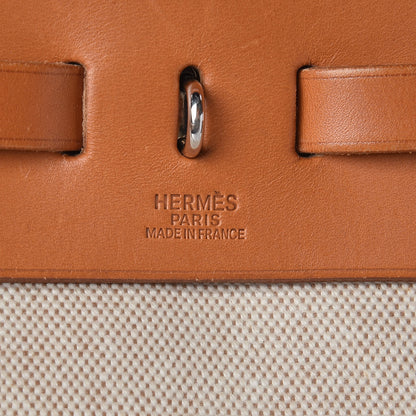Hermes Toile Vache Calfskin Herbag 40 GM Natural 10 of 16
