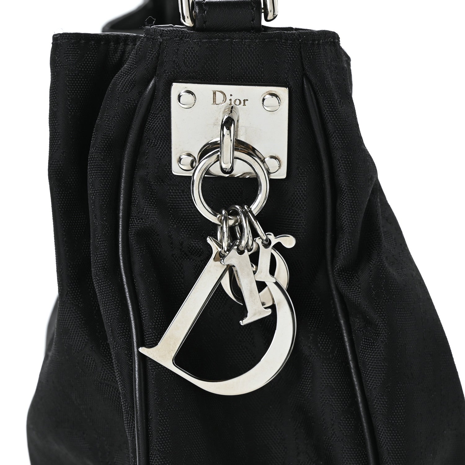 Christian Dior Nylon Monogram Lovely Hobo Black 15 of 21
