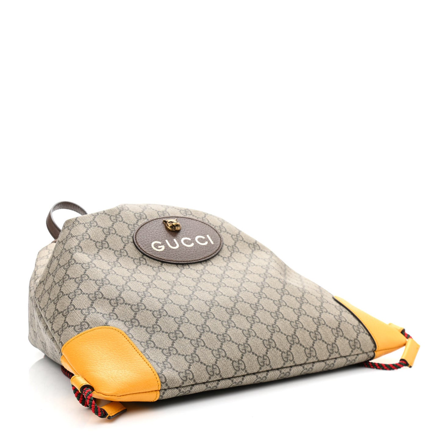 GG Supreme Monogram Neo Vintage Drawstring Backpack Beige New Acero Crop