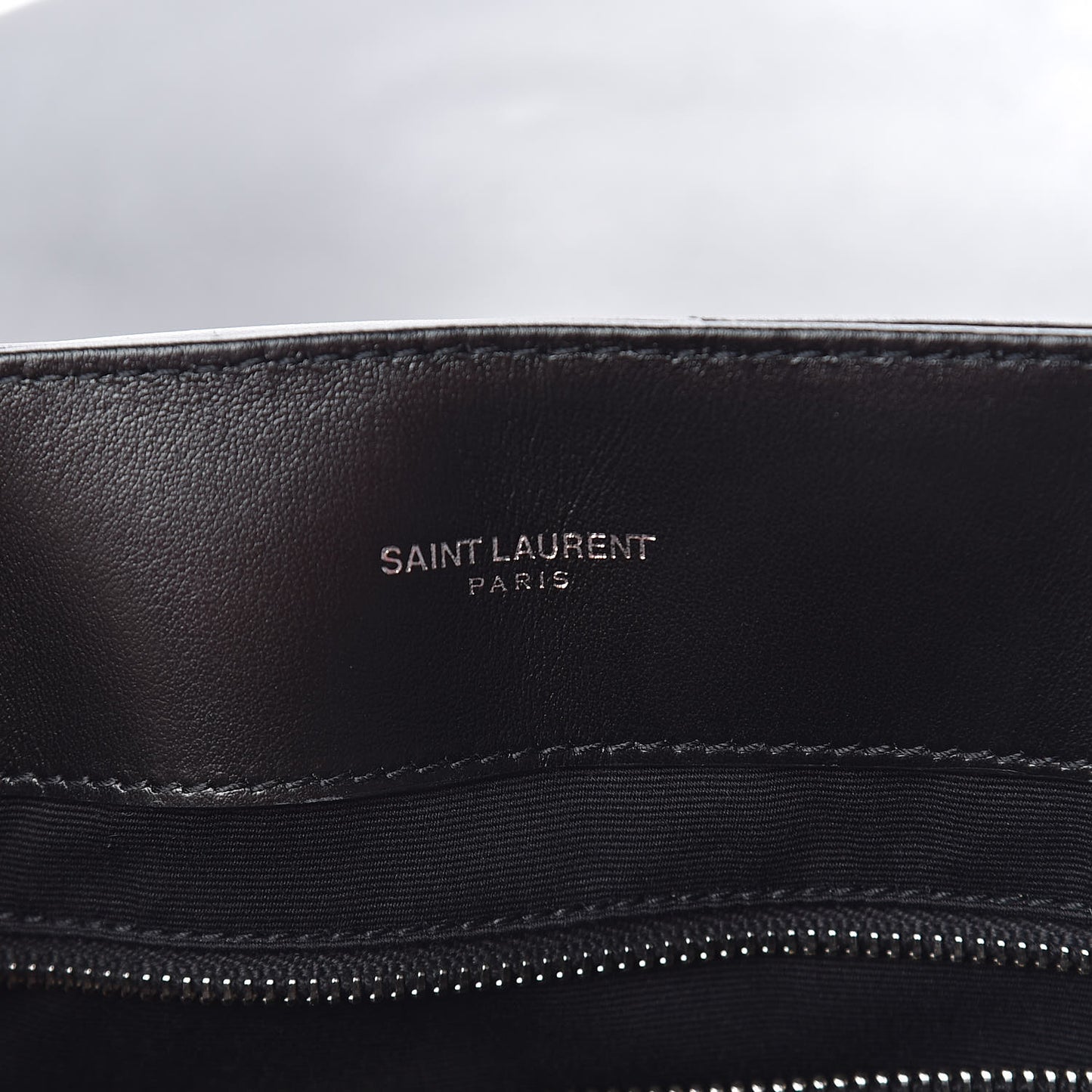 Calfskin Y Quilted Monogram Large Loulou Chain Satchel Black