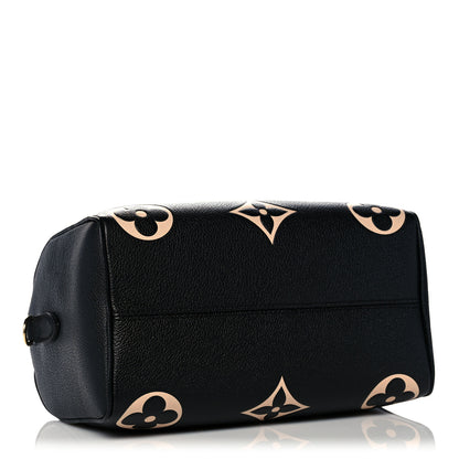 Louis Vuitton Empreinte Monogram Giant Speedy Bandouliere 25 Black Beige 4 of 9