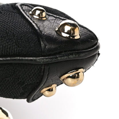 Gucci Monogram Web Horsebit Chain Clutch Black 10 of 20