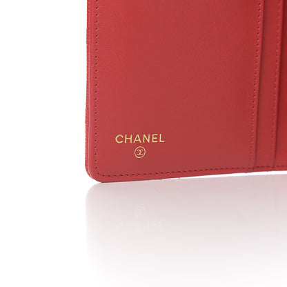 Chanel Caviar Quilted Yen Wallet Dark Red 5 of 7