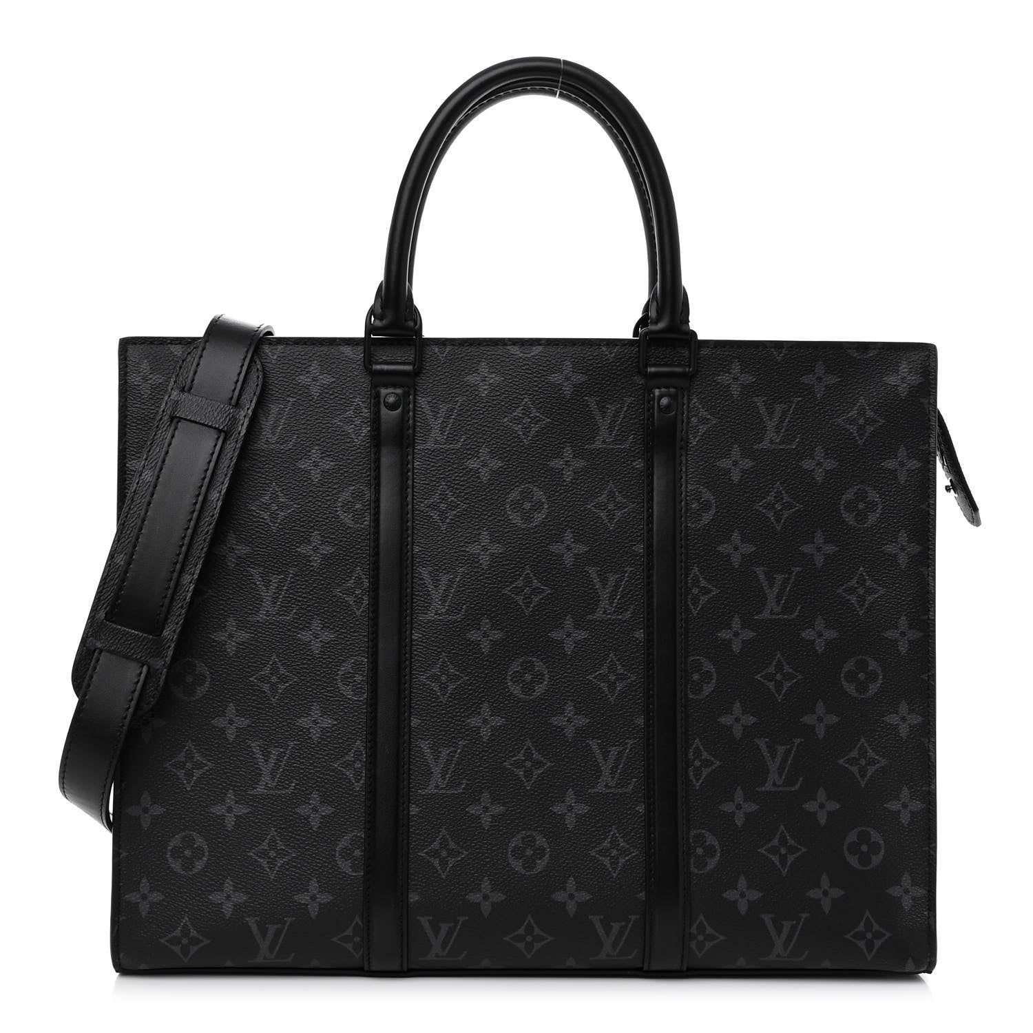 Louis Vuitton Monogram Eclipse Sac Plat Horizontal Zipper 1 of 9