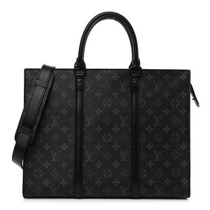 Louis Vuitton Monogram Eclipse Sac Plat Horizontal Zipper 1 of 9