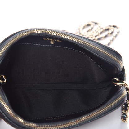 Chanel Iridescent Caviar Quilted Clutch With Chain Black 5 of 11