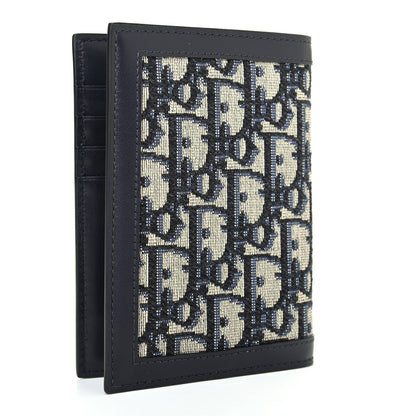Christian Dior Calfskin Oblique Passport Holder Blue 2 of 4