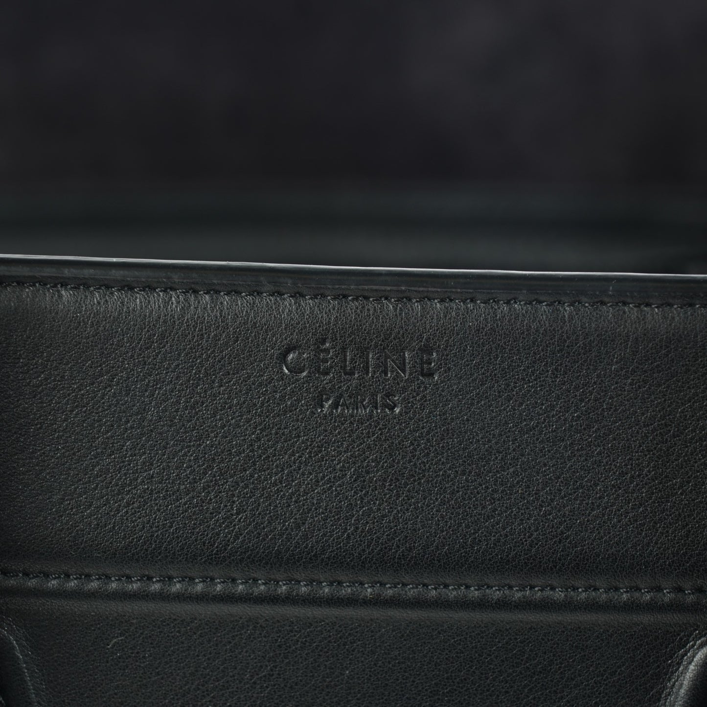 Supple Calfskin Medium Phantom Luggage Black