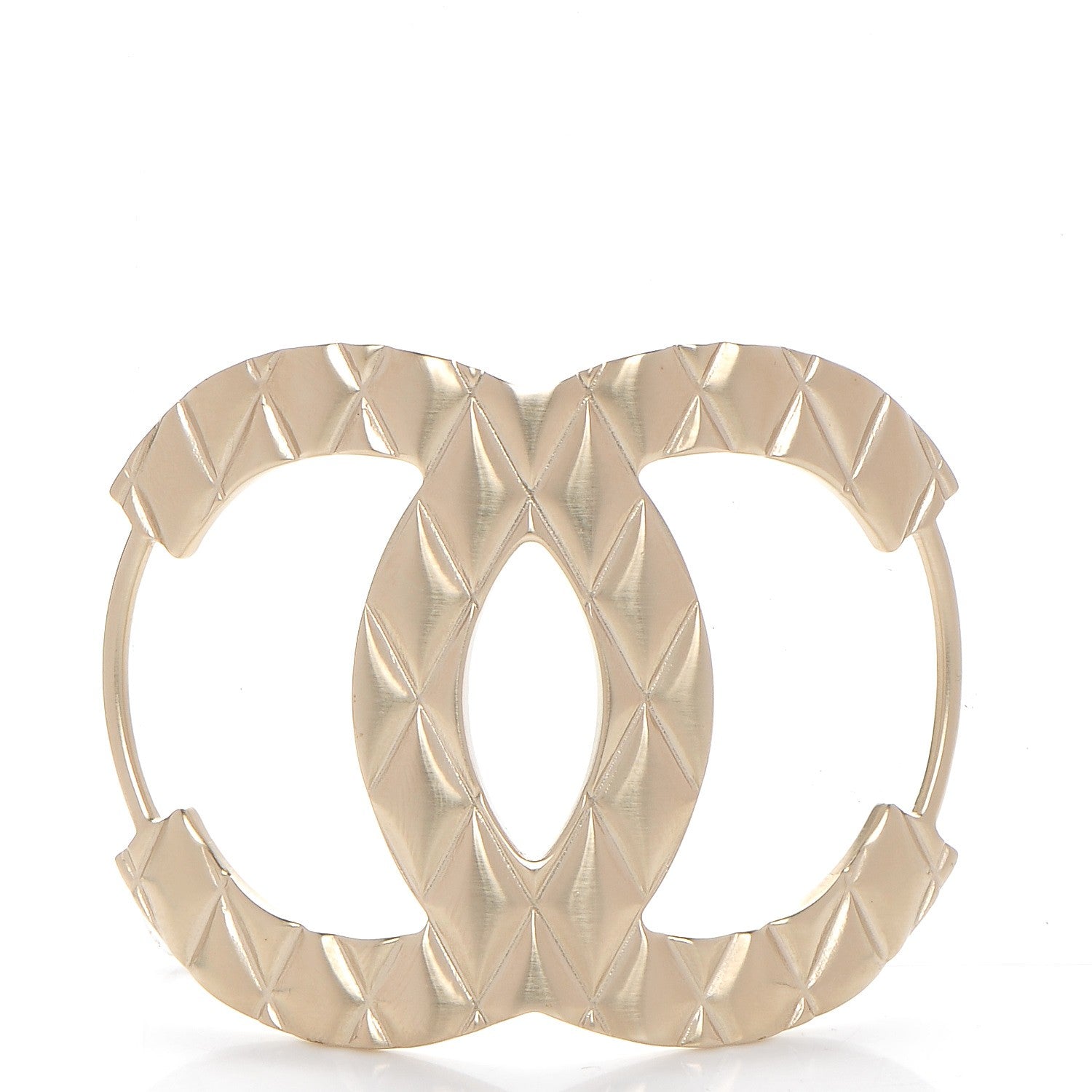 Chanel Quilted CC Hair Pin Gold 3 of 8