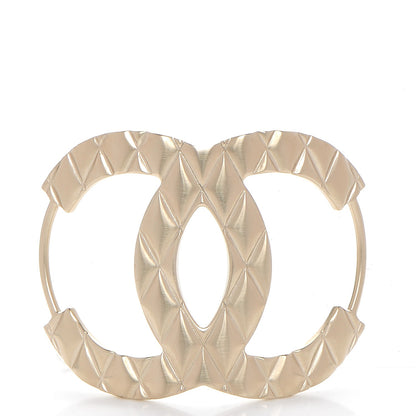 Chanel Quilted CC Hair Pin Gold 3 of 8