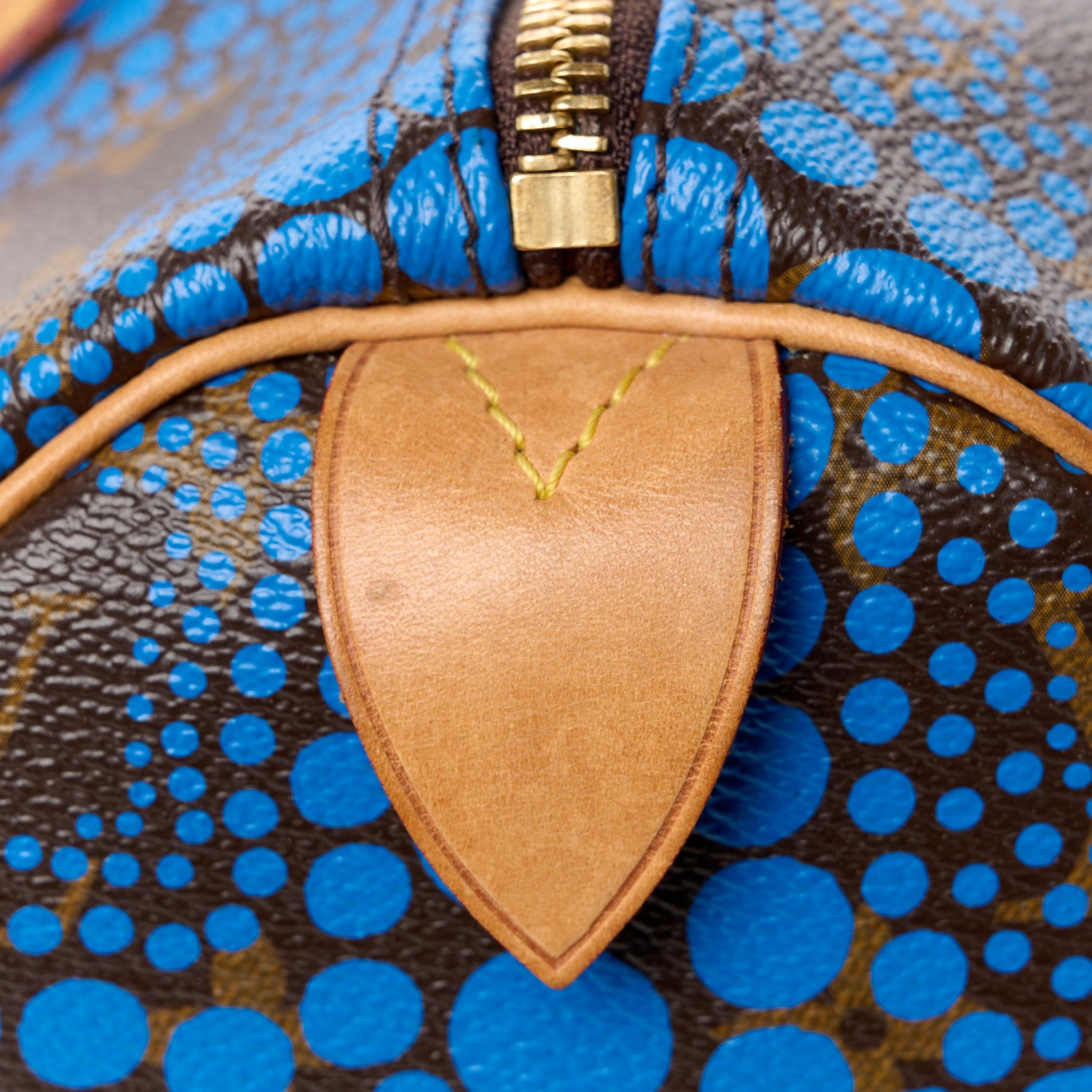 Louis Vuitton Monogram Kusama Town Speedy 30 Blue 10 of 14