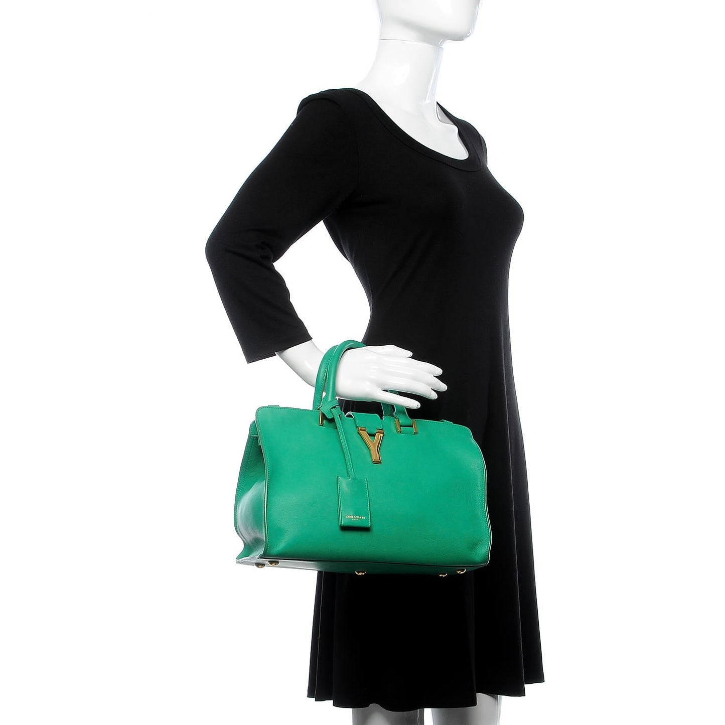 Calfskin Small Classic Y Cabas Green