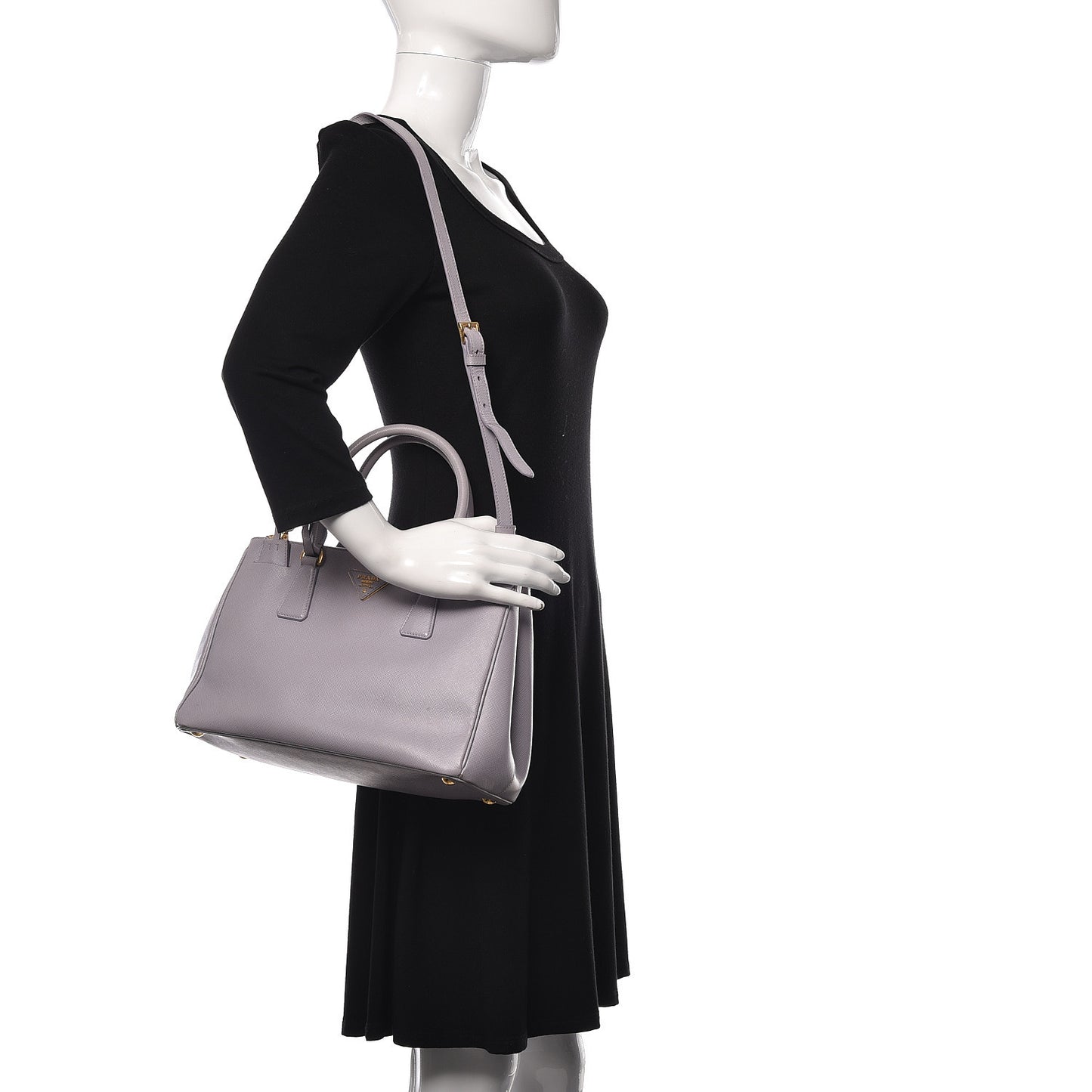 Saffiano Small Galleria Double Zip Tote Glicine