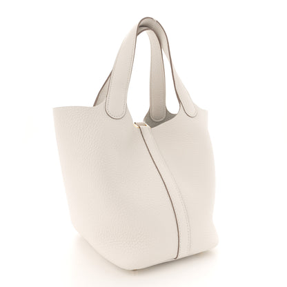 Hermes Taurillon Clemence Picotin Lock 18 PM Gris Perle 3 of 11