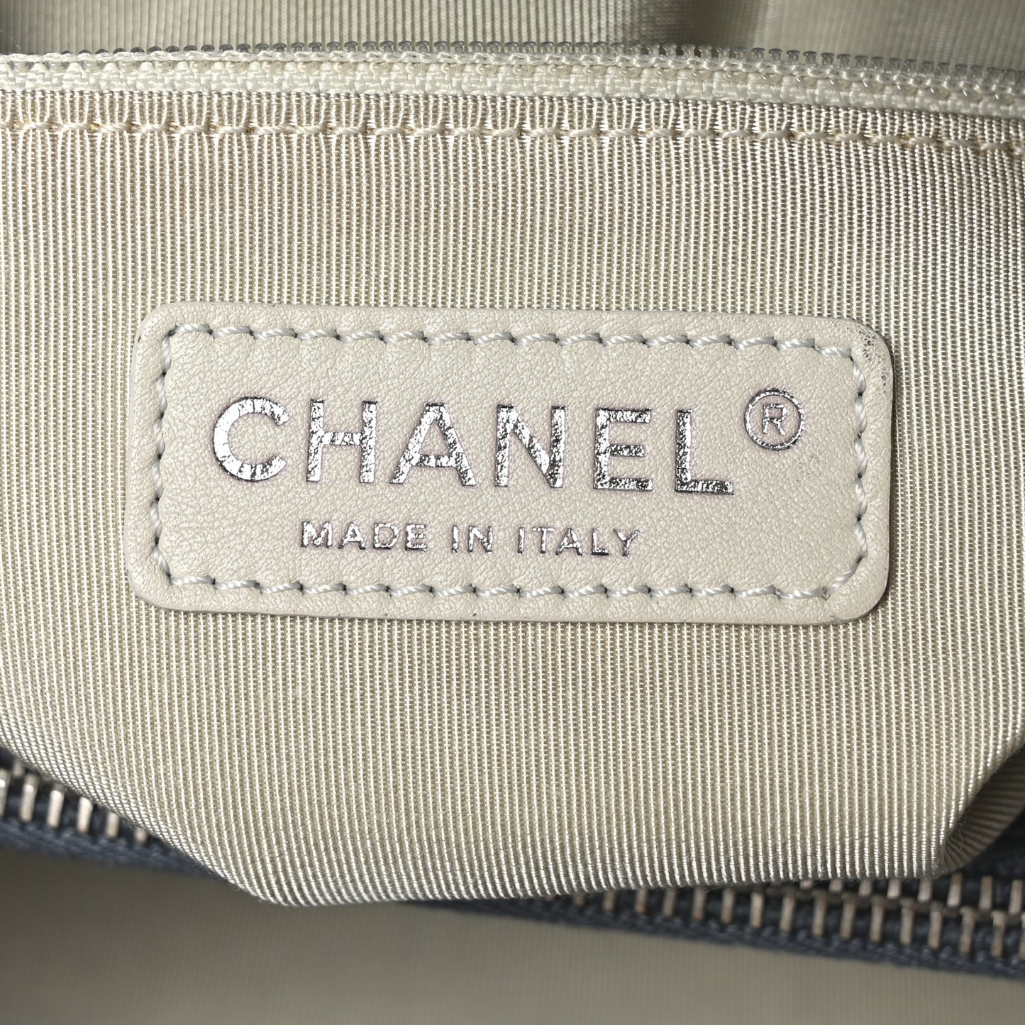 Caviar Quilted CC Timeless Soft Tote  Blue