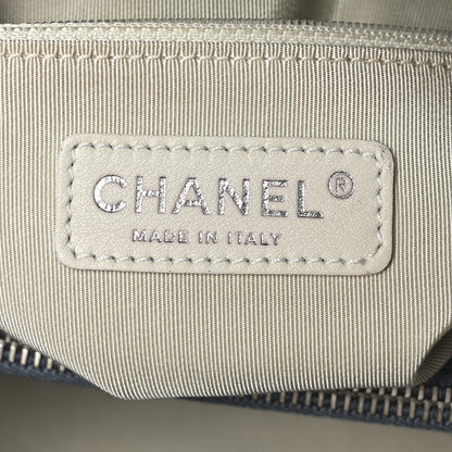 Chanel Caviar Quilted CC Timeless Soft Tote  Blue 6 of 10
