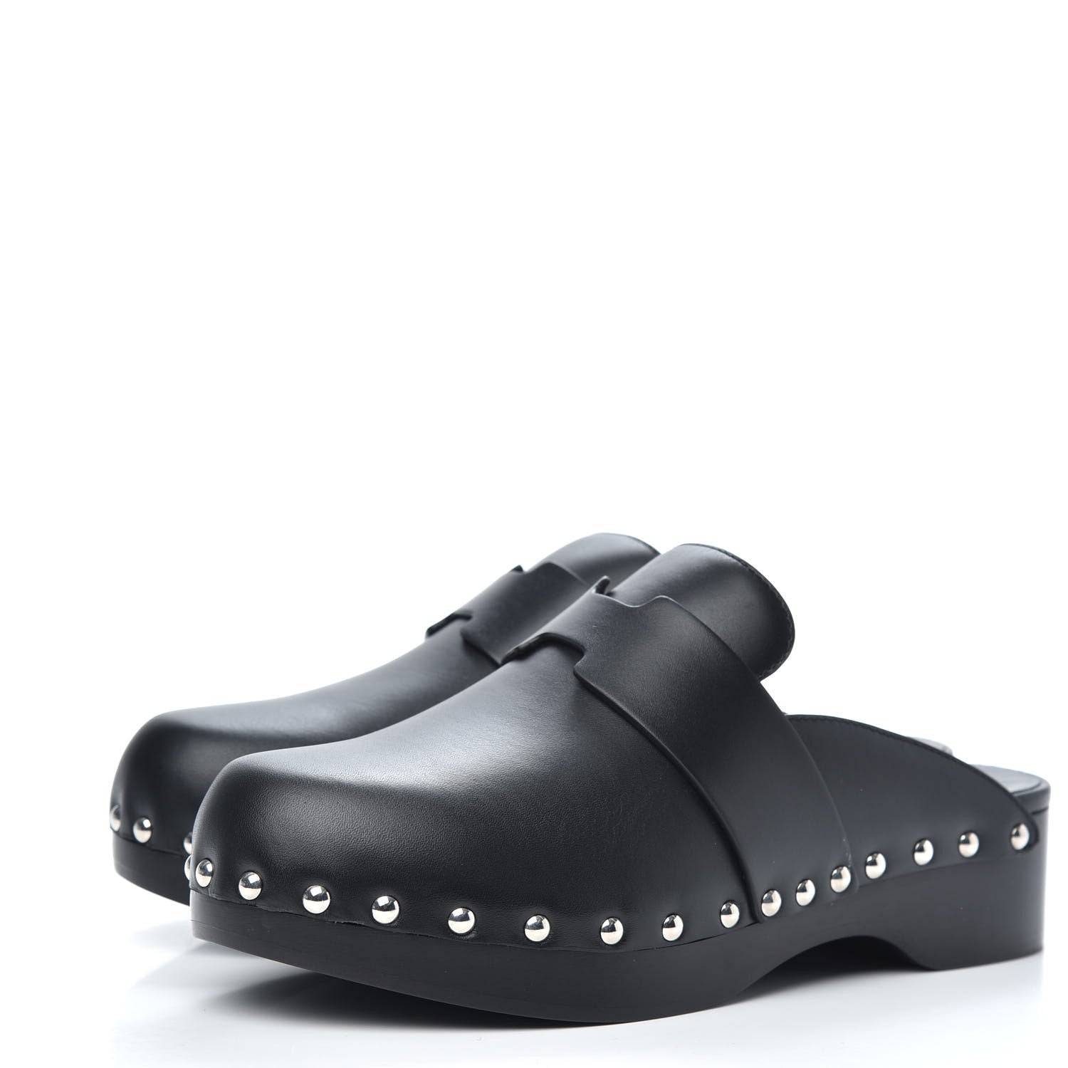Hermes Calfskin Calya Mules 36 Black 3 of 8