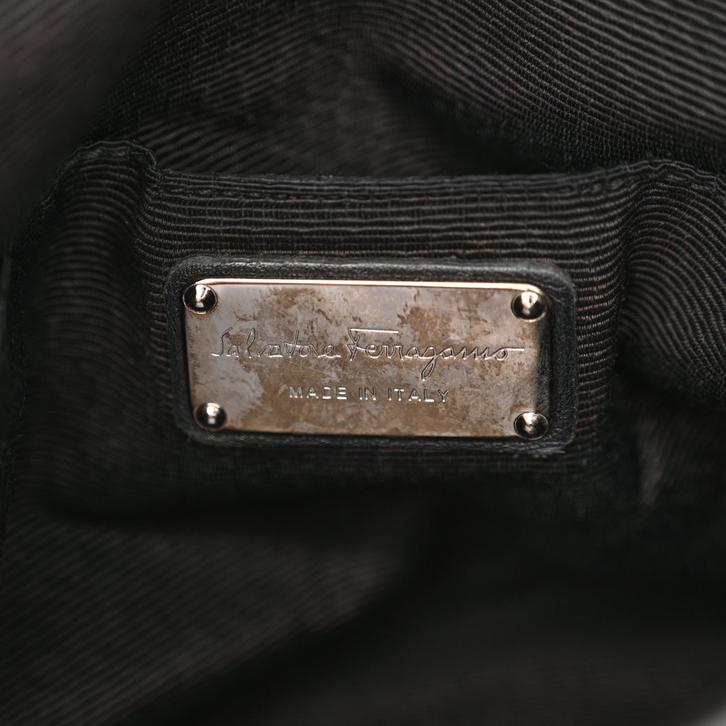 Patent Gancini Embossed  Black