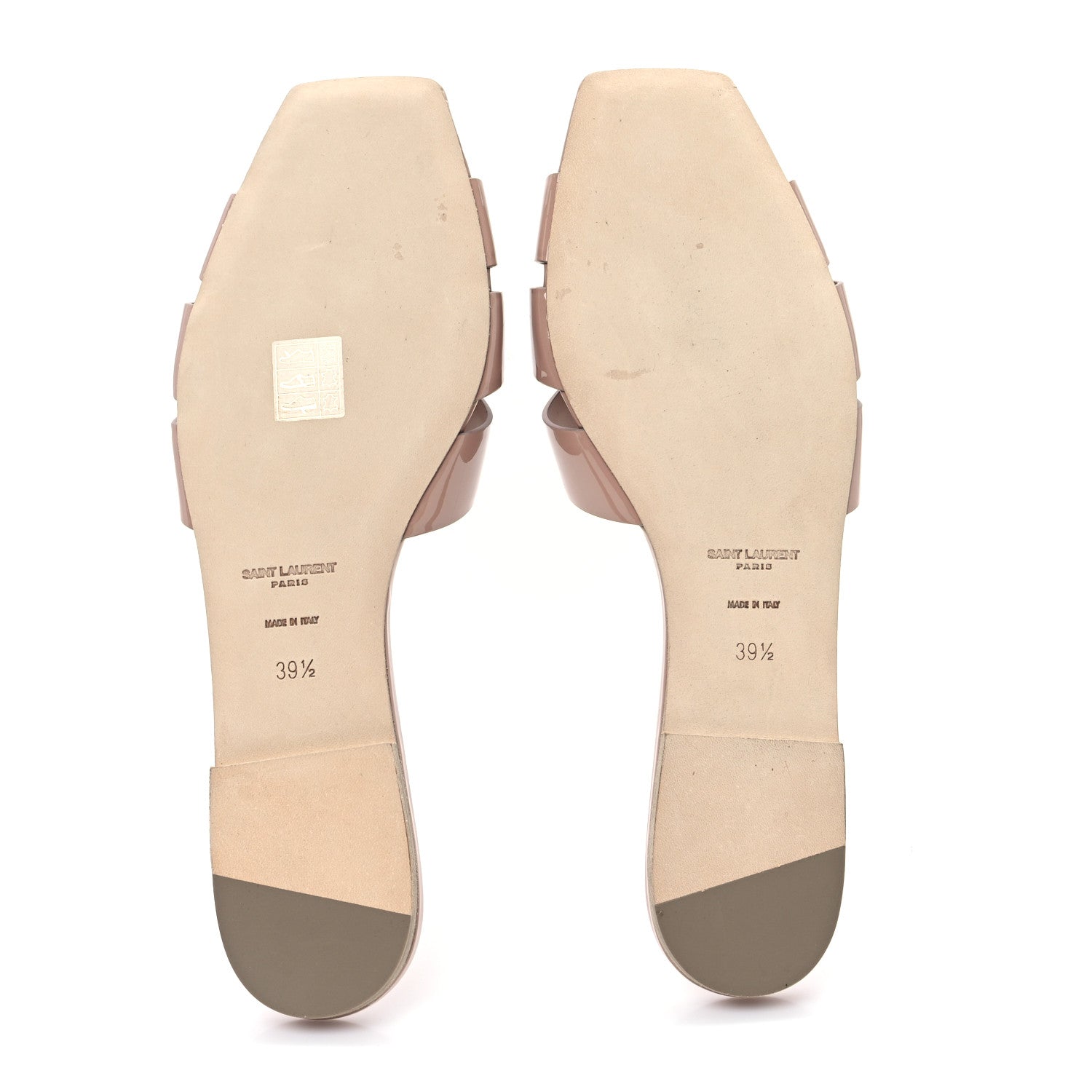 Saint Laurent Patent Tribute 05 Slide Sandals 39.5 Nude 6 of 10