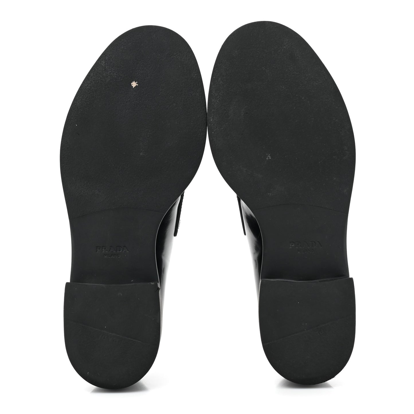Spazzolato Metal Triangle Logo 50mm Loafers 37.5 Black