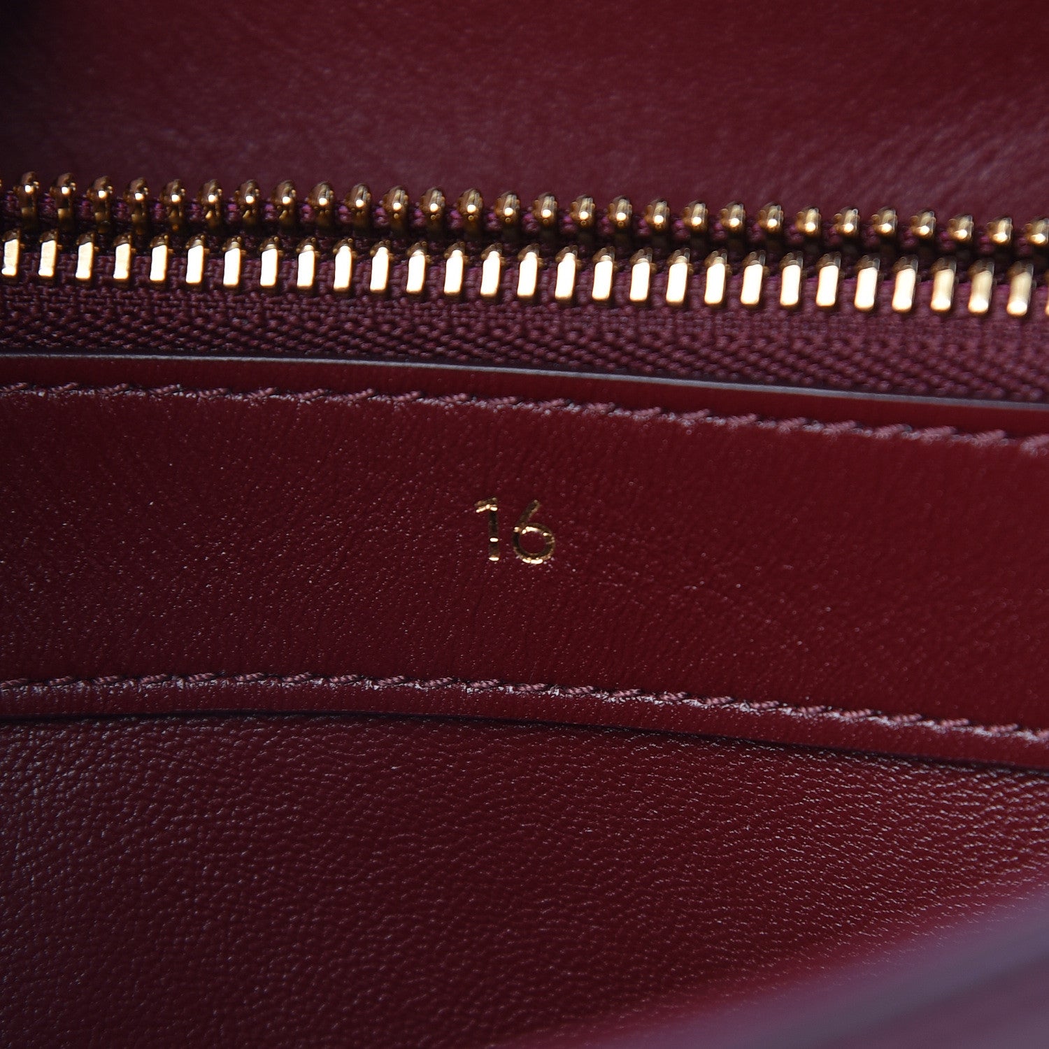 Celine Satinated Calfskin Small 16 Top Handle Bag Light Burgundy 11 of 12