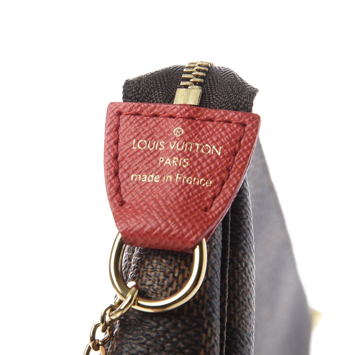 Damier Ebene 2019 Christmas Animation Mini Pochette Accessories Red