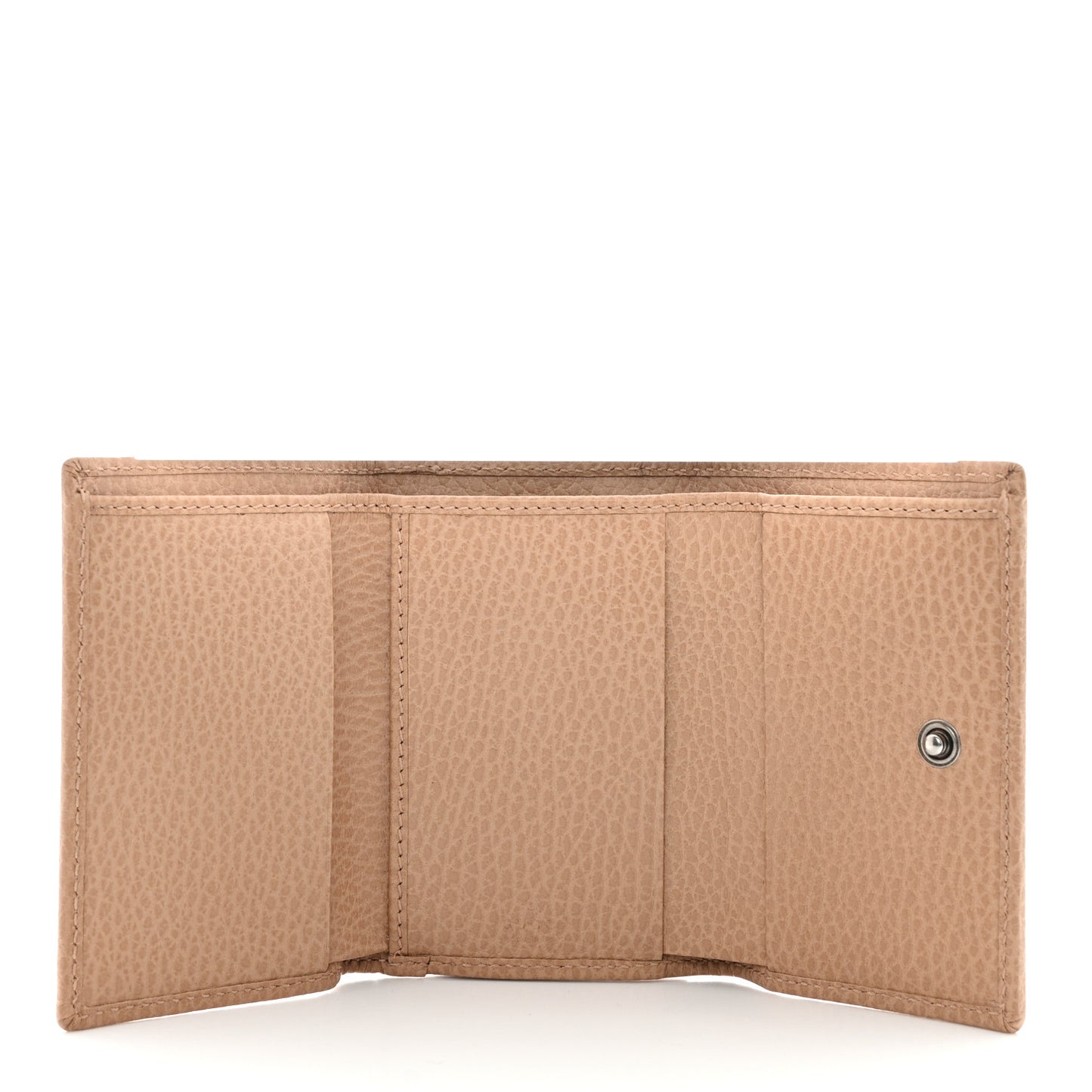 Dollar Calfskin Enamel Monochrome Medium GG Marmont Wallet Camelia