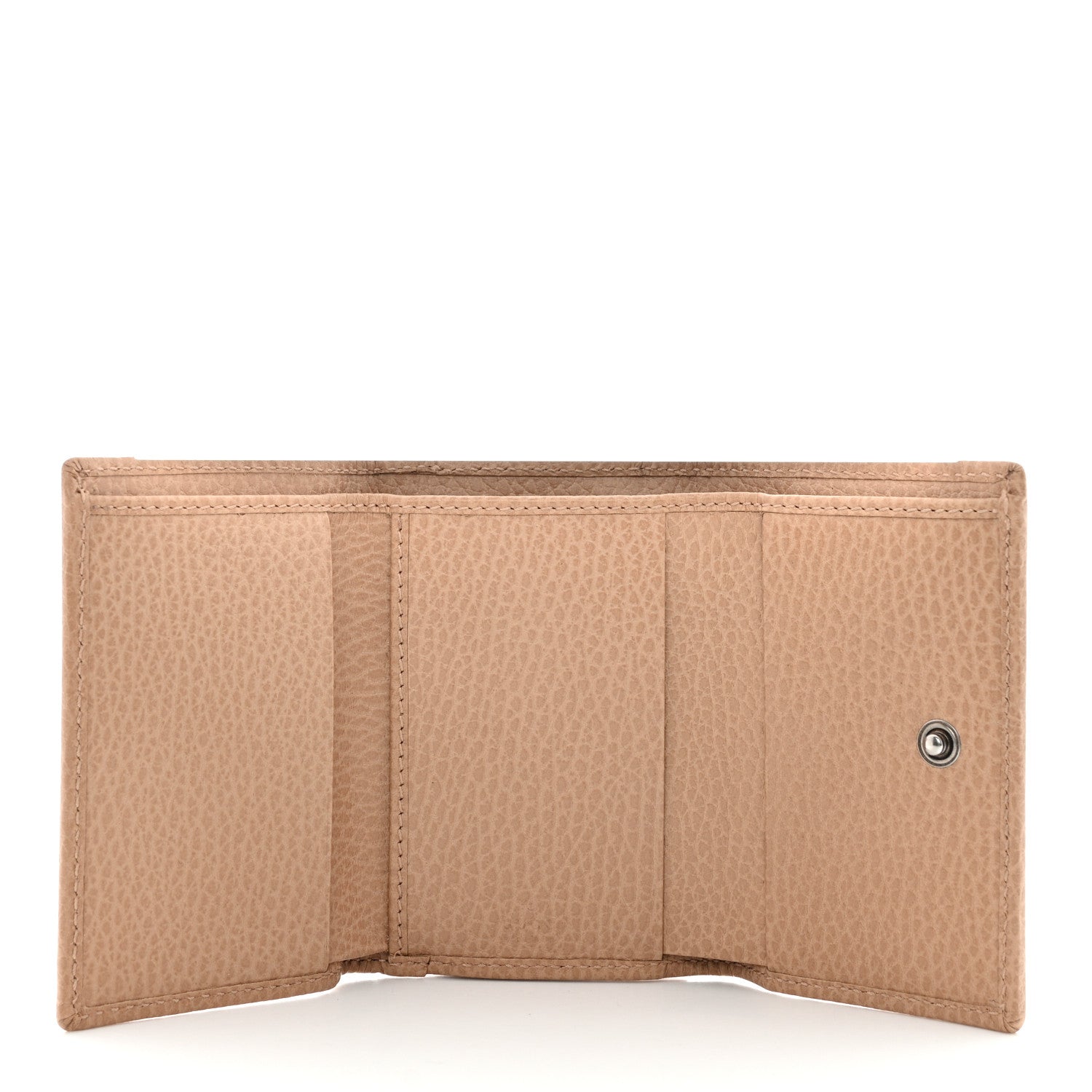 Gucci Dollar Calfskin Enamel Monochrome Medium GG Marmont Wallet Camelia 5 of 9