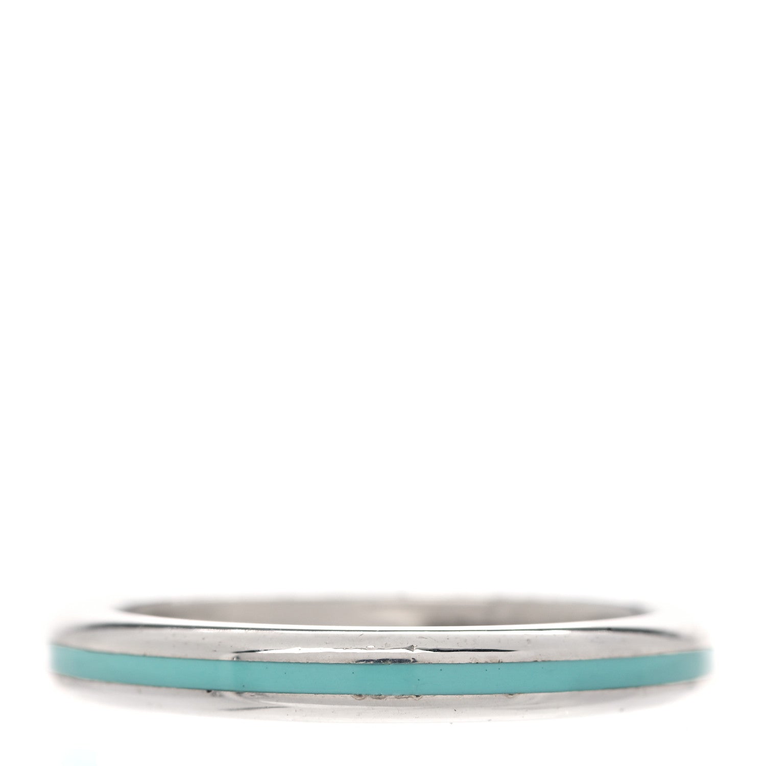 Tiffany Sterling Silver Enamel Stackable Ring Blue 54 7 1 of 5