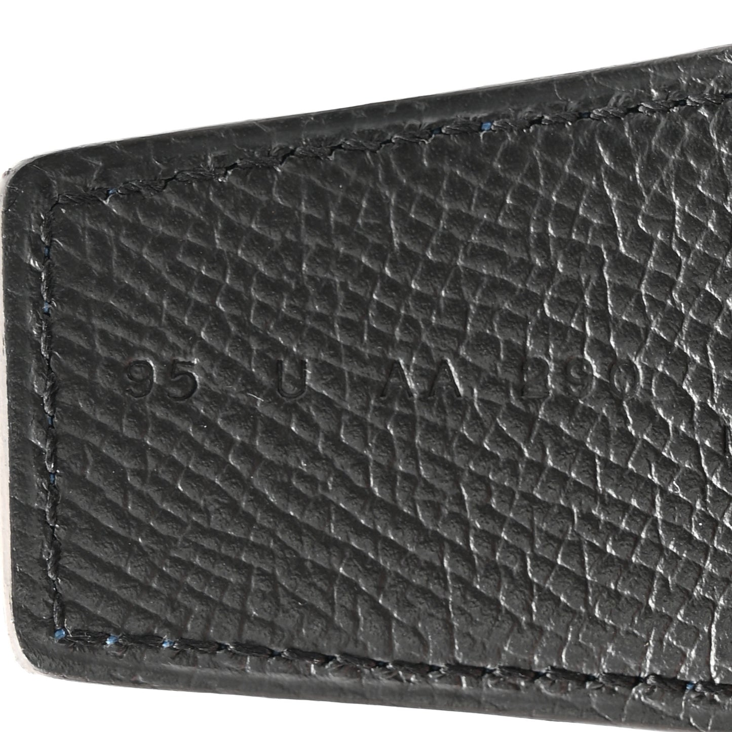 Epsom 38mm Constance H Belt 95 38 Black Bleu Zellige