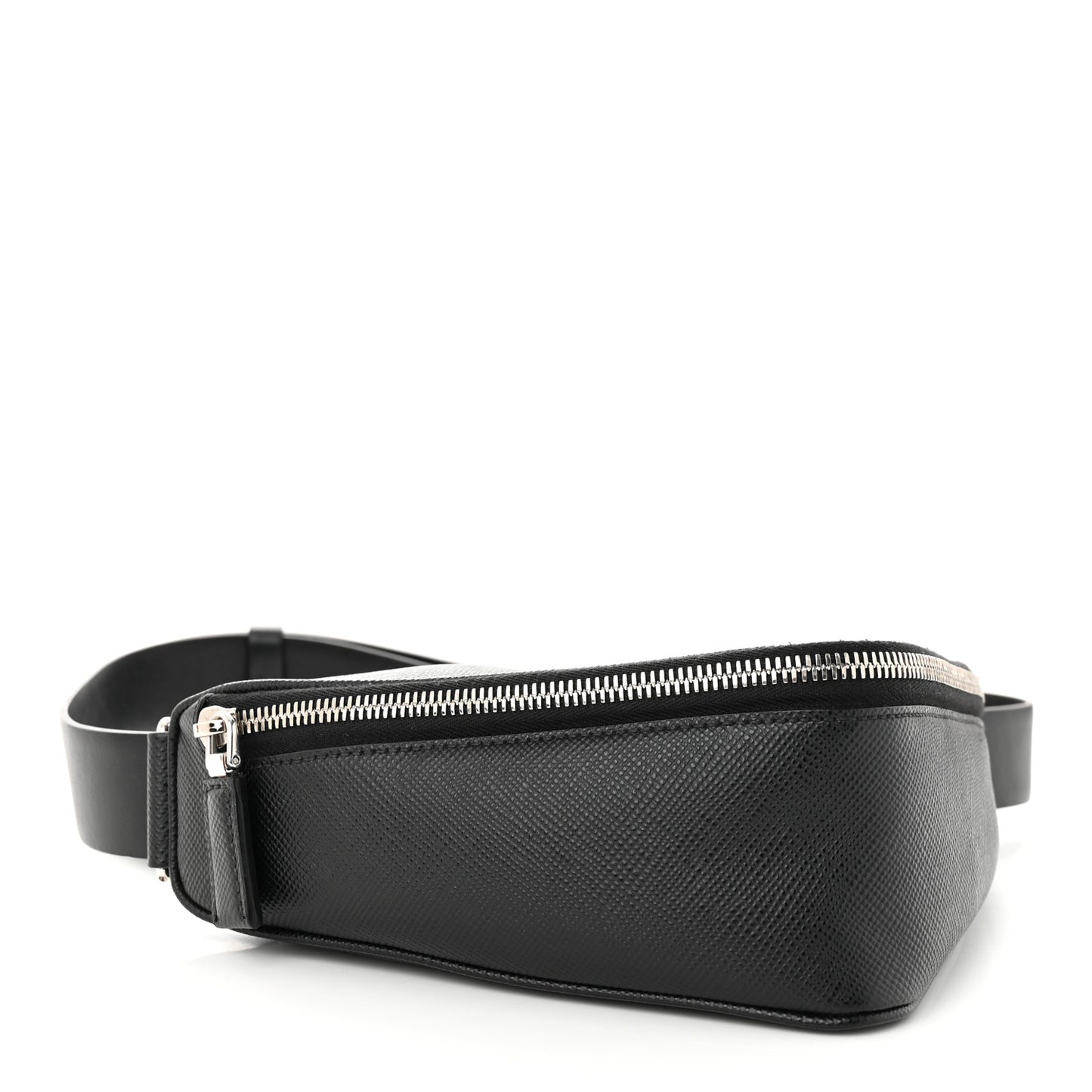 Saffiano Triangle Belt Bag Black
