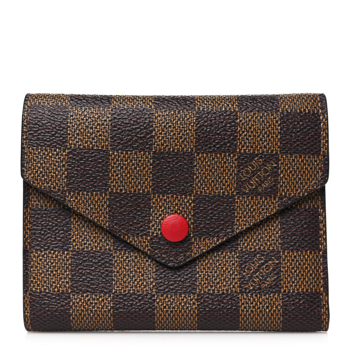 Damier Ebene Victorine Wallet Red