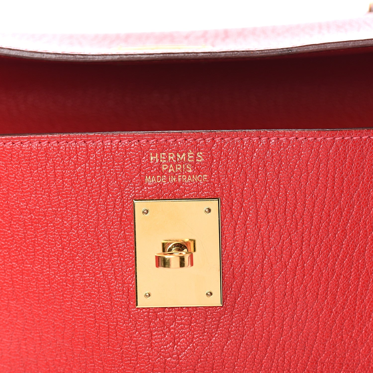 Hermes Chevre De Coromandel Kelly Retourne 35 Rouge Vif 27 of 32