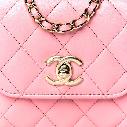 Chanel Lambskin Quilted Mini Trendy CC Clutch With Chain Pink 8 of 11