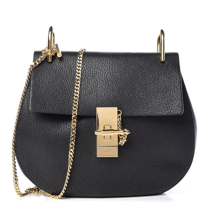 Chloe Grained Lambskin Drew Shoulder Bag Black 1 of 9